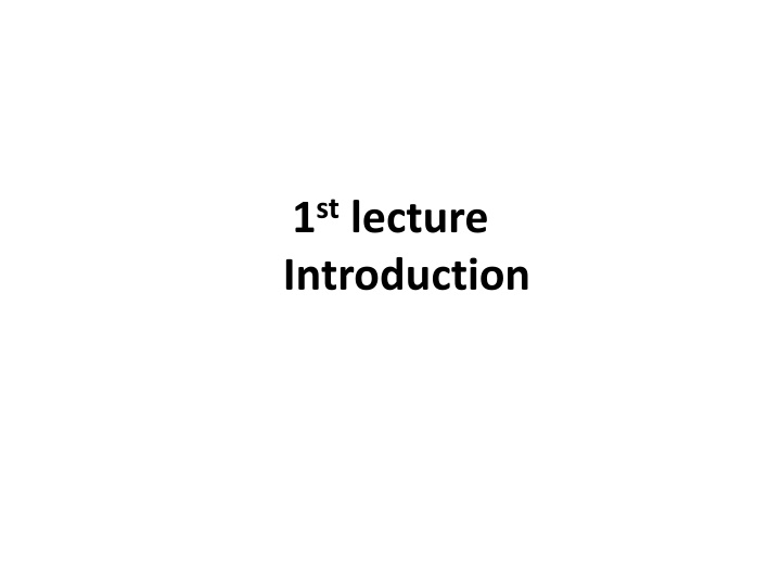 1 st lecture introduction n.w