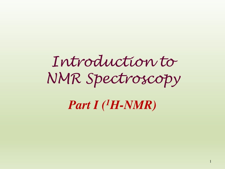 introduction to nmr spectroscopy n.w