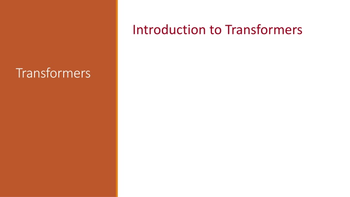 introduction to transformers n.w