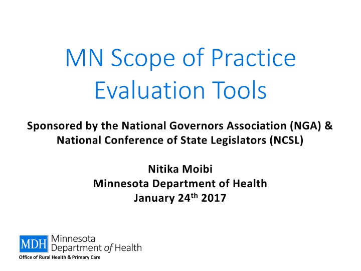 mn scope of practice evaluation tools n.w