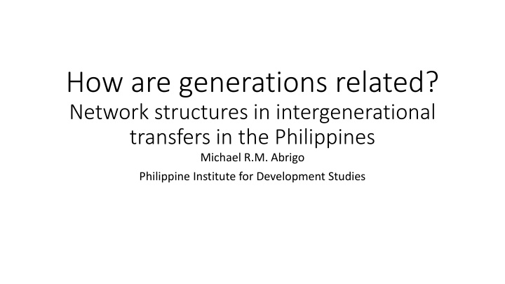 how are generations related network structures n.w