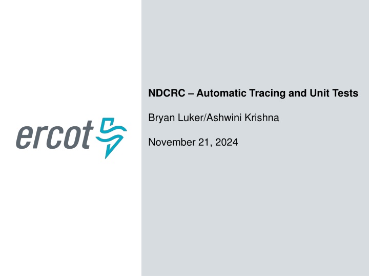 ndcrc automatic tracing and unit tests n.w