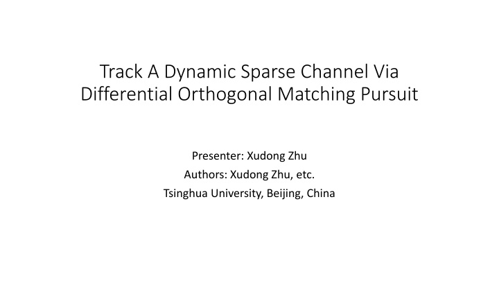 track a dynamic sparse channel via differential n.w