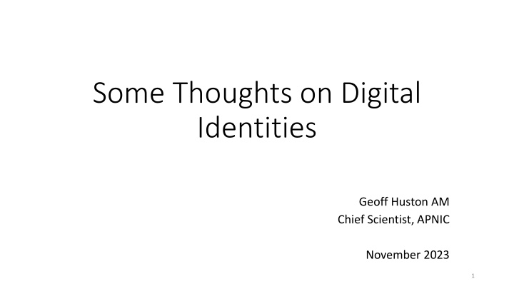some thoughts on digital identities n.w