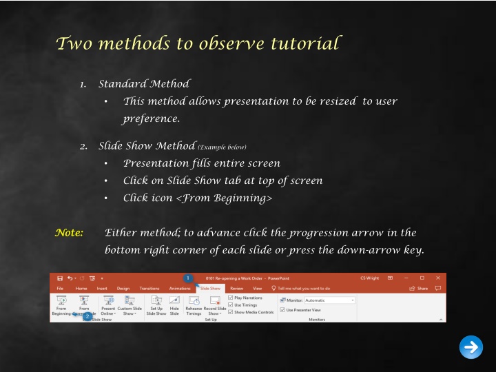 two methods to observe tutorial n.w