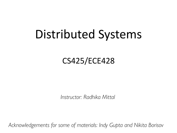 distributed systems n.w