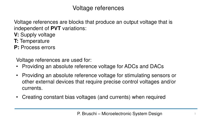 voltage references n.w