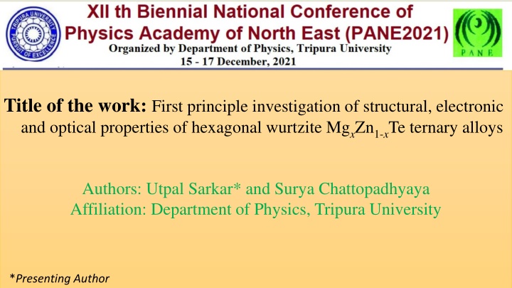 title of the work first principle investigation n.w