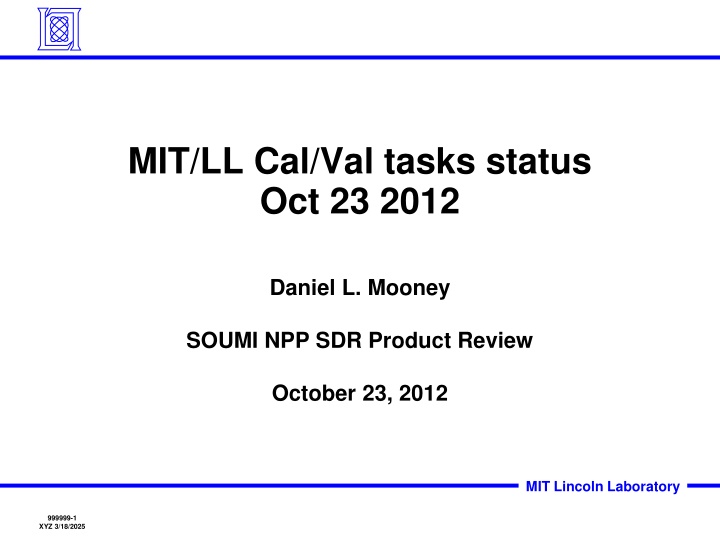mit ll cal val tasks status oct 23 2012 n.w
