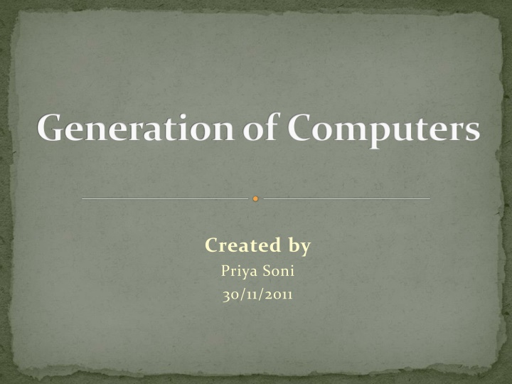 Evolution of Computers: Generations and Advancements