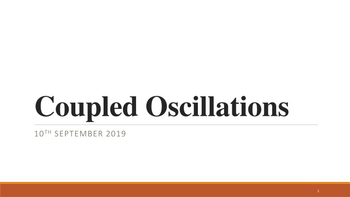 coupled oscillations n.w