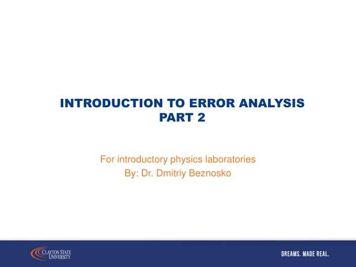 introduction to error analysis part 2 n.w