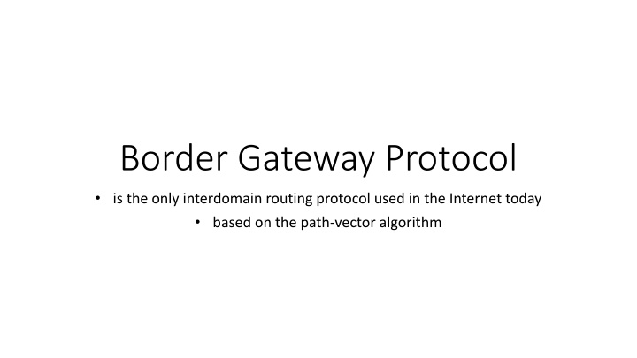 border gateway protocol n.w