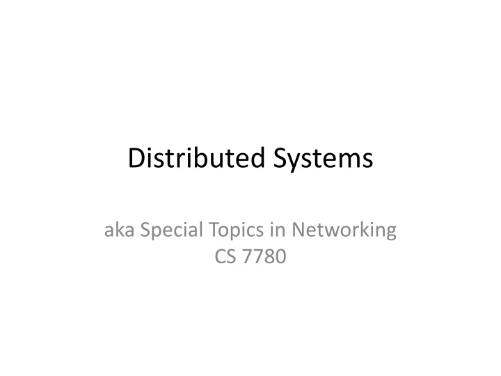 distributed systems n.w