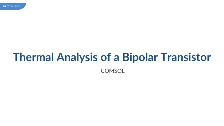 thermal analysis of a bipolar transistor n.w