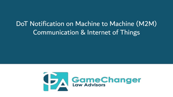 dot notification on machine to machine n.w