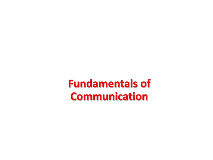 fundamentals of communication n.w