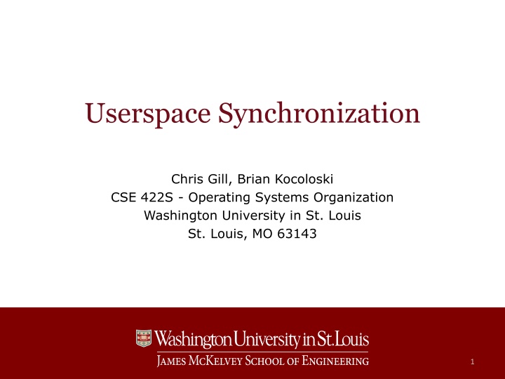 userspace synchronization n.w