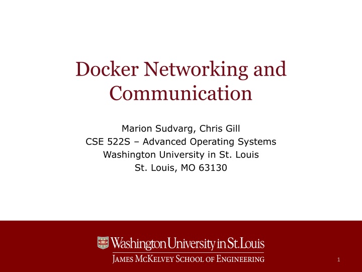 docker networking and communication n.w