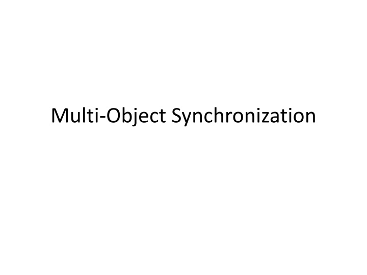 multi object synchronization n.w