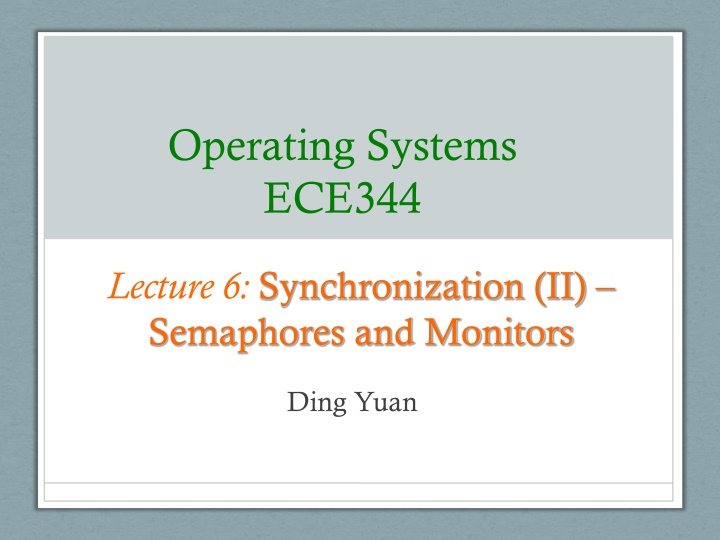 operating systems ece344 n.w
