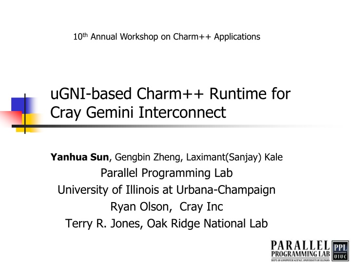 10 th annual workshop on charm applications n.w