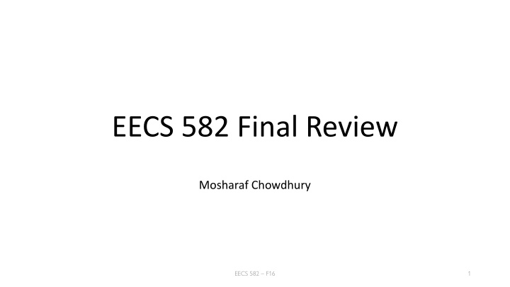 eecs 582 final review n.w