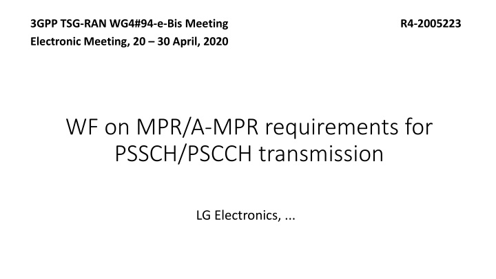 3gpp tsg ran wg4 94 e bis meeting r4 2005223 n.w