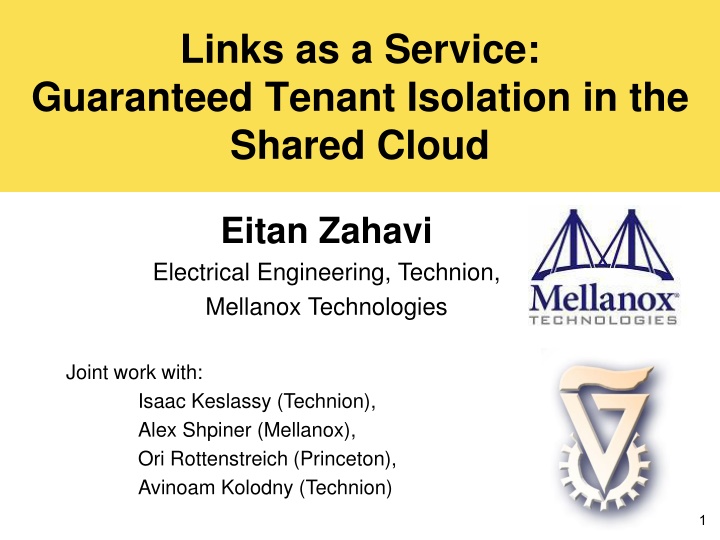 links as a service guaranteed tenant isolation n.w