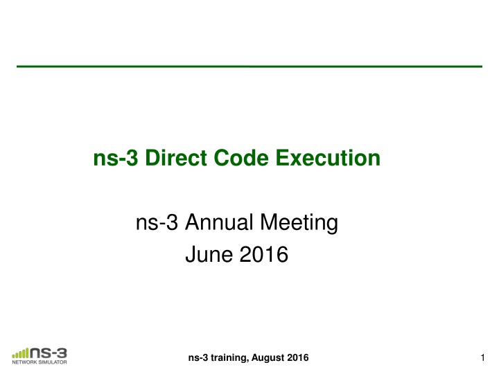 ns 3 direct code execution n.w