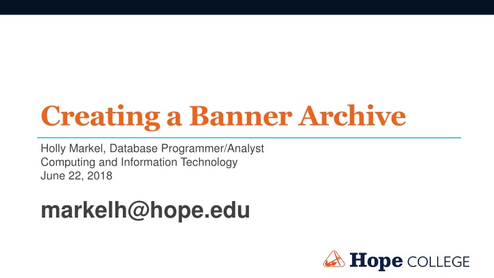 creating a banner archive n.w