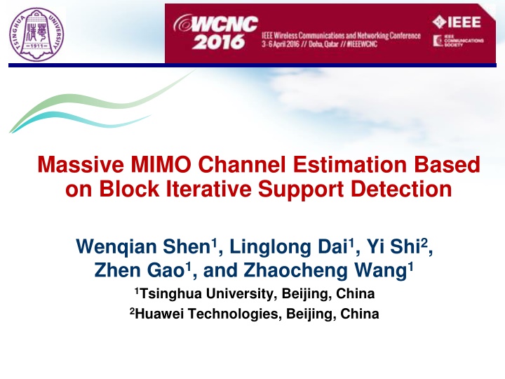 massive mimo channel estimation based on block n.w