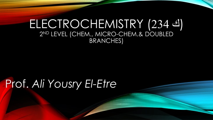 electrochemistry 2 nd level chem micro chem n.w