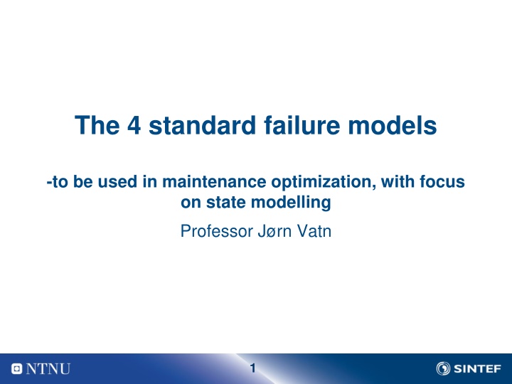 the 4 standard failure models n.w