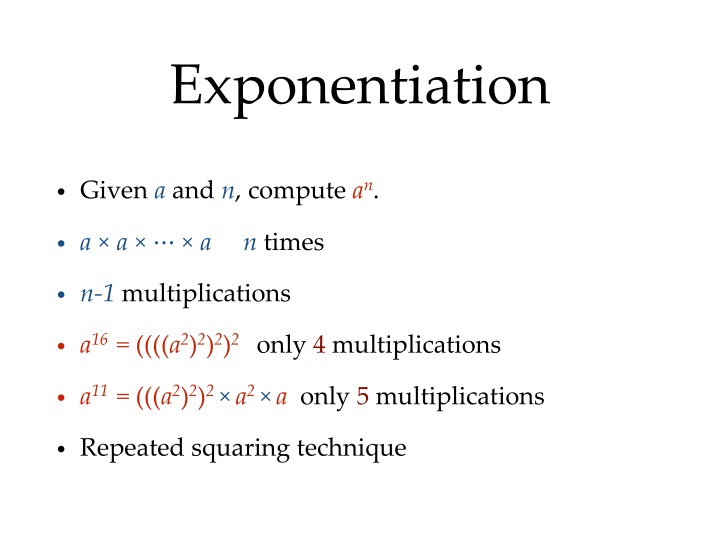 exponentiation n.w