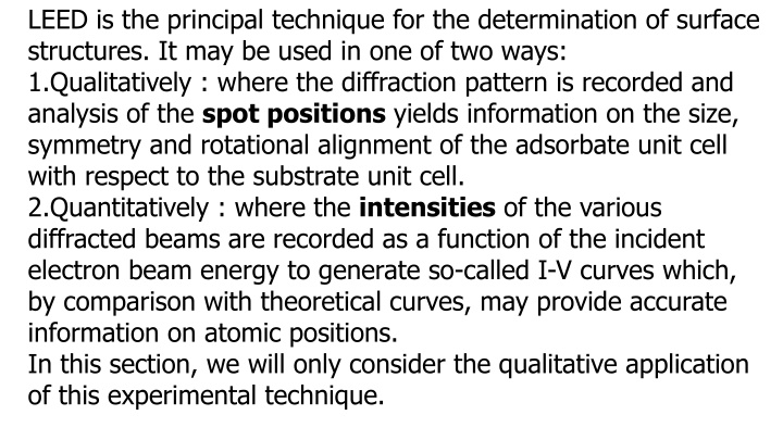 leed is the principal technique n.w
