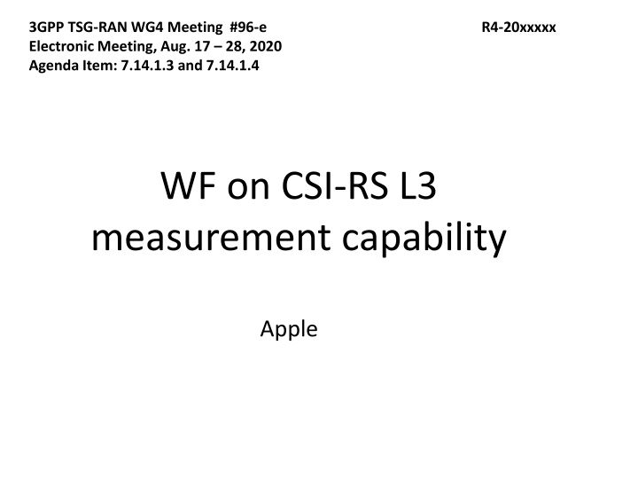 3gpp tsg ran wg4 meeting 96 e electronic meeting n.w