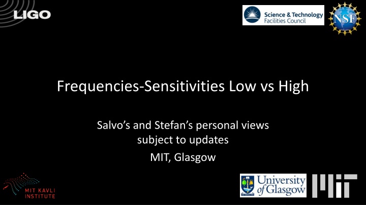 frequencies sensitivities low vs high n.w