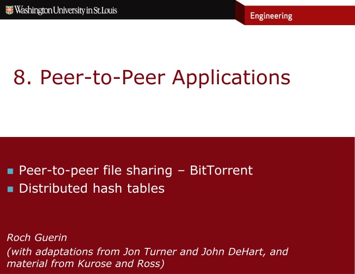 8 peer to peer applications n.w