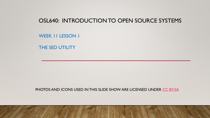 osl640 introduction to open source systems n.w