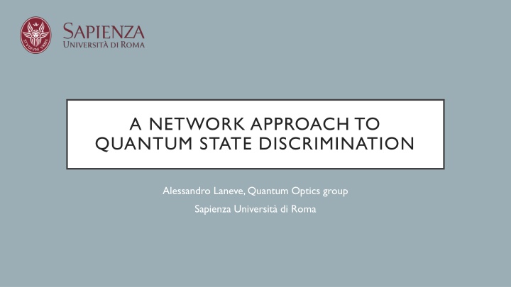 a network approach to quantum state discrimination n.w