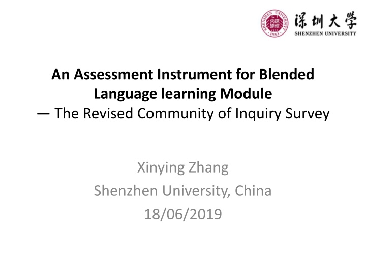 an assessment instrument for blended language n.w