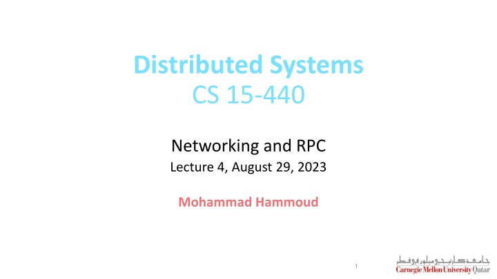 distributed systems cs 15 440 n.w