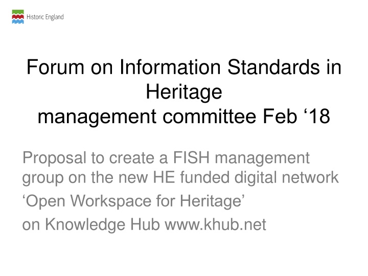 forum on information standards in heritage n.w