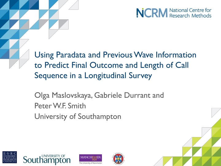using paradata and previous wave information n.w