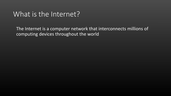 what is the internet n.w