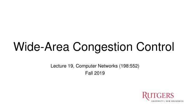 wide area congestion control n.w