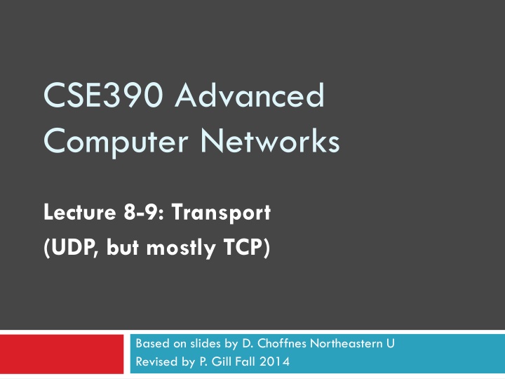 cse390 advanced computer networks n.w