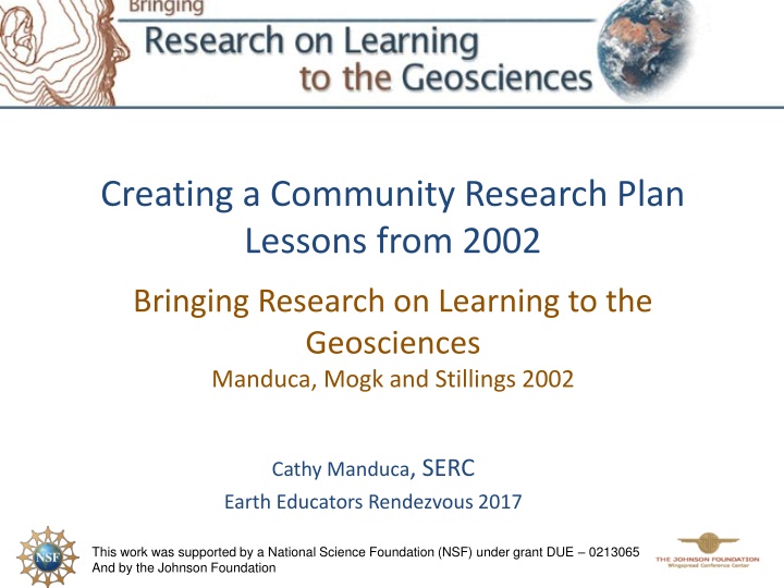 creating a community research plan lessons from n.w