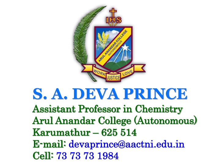 s a deva prince assistant assistant professor n.w